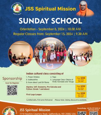JSS Sunday School Orientation & Registration